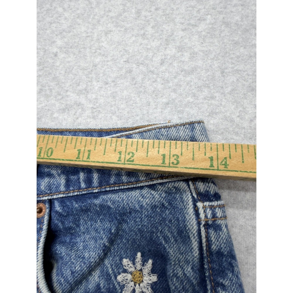 Reformation Cynthia Chamomile High Rise Straight Jeans Womens 26 Blue Floral - Picture 5 of 16